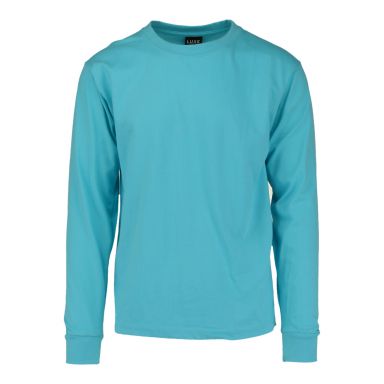 Adult Solid Long Sleeve Lagoon Blue LS-100